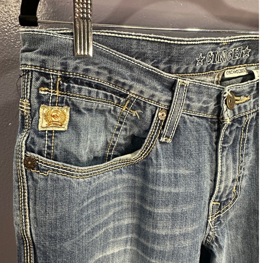 Cinch Holden Mens Denim Low Rise Jeans 31x36 Soft Western USA Made Cotton